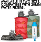 HydraPak Stow - Collapsible Backpacking Water Bottle (350ml, 500ml, 1L) - BPA Free, Ultra Light, Spill-Proof Twist Cap