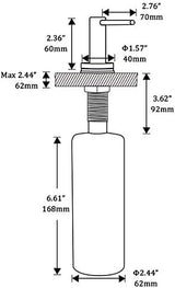 Soap Dispenser for Kitchen Sink Brushed Nickel GAPPO Stainless Steel Countertop Pump Hand Lotion Built in Bottlend Lotion Built in Bottle