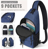 Crossbody Bags for Women Men Trendy Sling Bag Bakpack Casual Chest Bag with Convertible Shoulder Strap