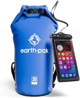 Earth Pak Waterproof Dry Bag - Roll Top Waterproof Backpack Sack Keeps Gear Dry for Kayak with Waterproof Phone Case