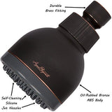 Aqua Elegante High Pressure Shower Head Bronze - Best Pressure Boosting, Wall Mount, Bathroom Showerhead For Low Flow Showers, 2.5 GPM - Oil-Rubbed Bronze