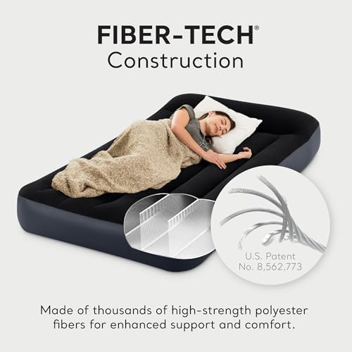 Intex Dura-Beam Standard Pillow Rest Classic Air Mattress Series with Internal Pump