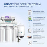 APEC Water System ROES-PHUV75 Essence Series Top Tier Alkaline Mineral pH+ and UV Ultra-Violet Sterilizer 75 GPD 7-Stage Ultra Safe Reverse Osmosis Drinking Water Filter System