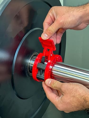 Clout Fitness Olympic Barbell Clamps Collars Quick Release Pair of Locking Weight Clips Fit 2 Inch Barbell for Weightlifting