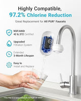 3 Pack Filter Replacement for All PUR®, PUR®PLUS Faucet Filtration Systems, Pur® RF-9999® Faucet Water Filter, NSF Certified, AQUA CREST