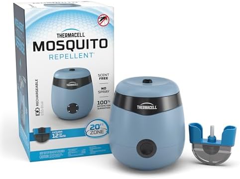 Thermacell E-Series Rechargeable Mosquito Repeller with 20’ Mosquito Protection Zone; Bug Spray Alternative; Scent Free