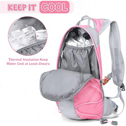 Hydration Pack for Kids Hydration Backpack with 1.5L Hydration Bladder Lightweight Insulated Water Pack for Hiking Biking Climbing Running