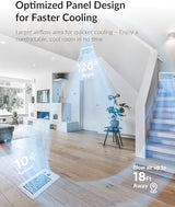 Super Quiet Register Booster Fan for 4" x 10" Register Holes, Smart Register Vent with Dual Intelligent Thermostat and WIFI App Control, Heating Cooling AC Vent Fan (White)