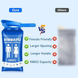 DIBBATU Disposable Urine Bags for Women, 6/12PCS Female-Friendly Travel Urinal Bags, 900ML Pee Bags for Travel for Women/Men, Emergency Unisex Camping Pee Bags for Hiking, Road Trip, Traffic Jam