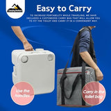 Portable 5.3 Gallon Camping Toilet with Carry Bag - Supports 286 LBS, 50 Flushes, Detachable Tanks