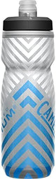 CamelBak Podium Chill Insulated Bike Water Bottle - Easy Squeeze Bottle - Fits Most Bike Cages - 21oz, Grey Blue Stripe