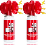 Air Horn 1.4oz 2pcs, Loud Mini Safety Boat Air Horn Can, Sports Event Starting Horn, Mini Small Compressed Blow Fog Bear Air, Celebrate Victory（2,Red）