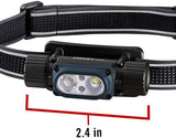 Coast WPH30R 1000 Lumen Waterproof Ultra Bright IP68 USB Rechargeable-Dual Power Headlamp, 5 Modes with Spot and Flood Beams, Blue/Black