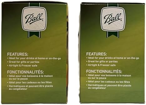 Ball Leak-Proof Plastic Lids for Glass Mason Jars, Used for Canning, Pickling, Juice, Jam, Jelly (Regular, 6 Count (Pack of 2))