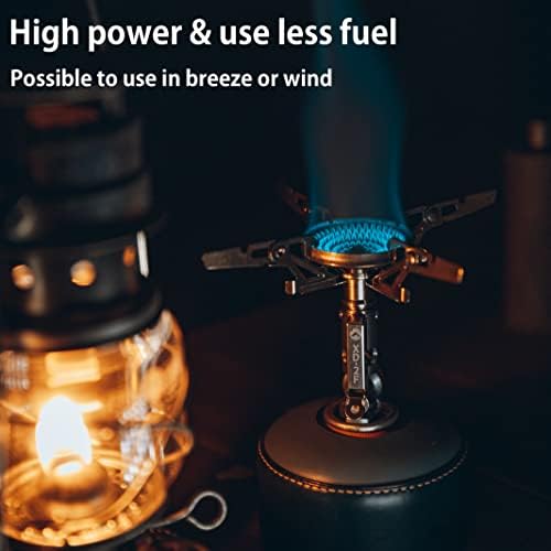CAMPINGMOON Canister Top Stove Portable Compact Foldable w/Micro Regulator w/4Flex w/igniter XD-2F