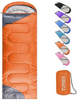 tuphen- Sleeping Bags for Adults Kids Boys Girls Backpacking Hiking Camping Microfiber Liner, Cold Warm Weather 4 Seasons Indoor Outdoor Use, Lightweight & Waterproof