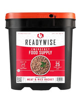 READYWISE - Chicken, Beef, Pork & Rice Emergency Food Supply Bucket, Freeze-Dried Survival Meals, Camping & Hiking Essentials, Long Term Meal, 48 Meat & 40 Rice Servings, Up to 25 Year Shelf Life