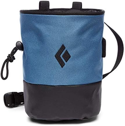 Black Diamond Mojo Zip Chalk Bag with Zippered Pocket for Rock Climbing and Gym Sports