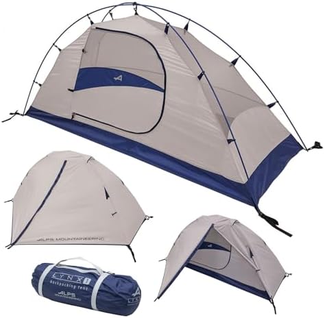 ALPS Mountaineering Lynx 1-Person Tent – Lightweight, Easy Setup, Waterproof, Freestanding Backpacking Tent with Durable Aluminum Poles and Ample Ventilation