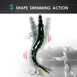 TRUSCEND Swimmax for Freshwater and Saltwater, Lifelike Fishing Lures for Bass Trout Crappie Walleye Pike Bluegill Salmon, Swimbait for Bass Fishing, Amazing Fishing Gear Gifts for Family Fishing