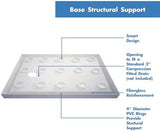 DreamLine SlimLine 32 in. D x 60 in. W x 2 3/4 in. H Left Drain Single Threshold Shower Base in White, DLT-1132601