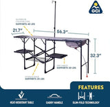 GCI OUTDOOR Master Cook Station | Portable Folding Kitchen Table with Soft Shell Sink, Heat Resistant Tabletop & Telescoping Lanter Pole, Perfect for Camping Trips