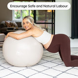 BABYGO® Birthing Ball for Pregnancy & Labor + Our Award Winning Book - Exercise, Birth & Recovery Plan, 5X Stronger Than a Yoga Ball with Eco Friendly Material