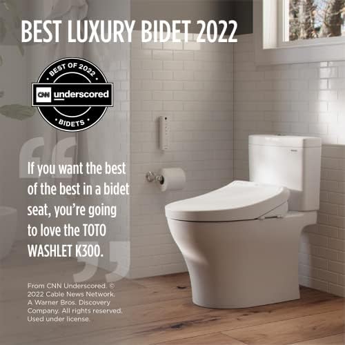 TOTO SW3036R#01 WASHLET K300 Electronic Bidet Toilet Seat, Cotton White
