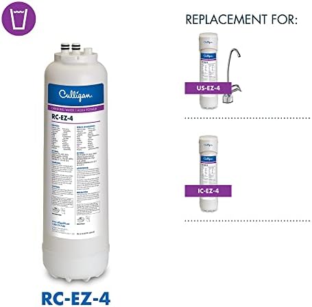Culligan RC Change Premium Water Filtration Replacement Cartridge, 500 Gallons, EZ-4 (Best), White