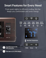 Super Quiet Register Booster Fan for 4" x 10" Register Holes, Smart Register Vent with Dual Intelligent Thermostat and WIFI App Control, Heating Cooling AC Vent Fan (ORB)