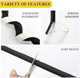 fowong Weather Stripping 1" W X 1/2" T, Open Cell Adhesive Foam Tape Maximum Compression Shock Buffer Air Conditioning Rubber Foam Strip, 2 Rolls X 6.5 Ft