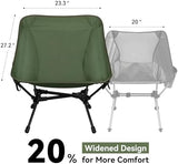 Ultralight Camping Chair, Portable Folding Backpacking Chair, Compact Camping Chair with Carry Bag for Outdoor Camp Hiking Backpack Beach Travel (Green)