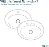 Moen Karis Black Matte One-Handle Single Hole Bathroom Sink Faucet with Optional Deckplate, 84346BL