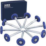 XiKe 10 Pack Blue 2" Nylon Garage Door Roller 4" Stem, Quiet/Durable and High Load, Use 6200-2RS Double Seals Precision Bearings.