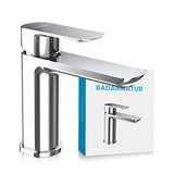 Bächlein Mizarela bath tap in classic design, single lever mixer with durable ceramic cartridge and mounting kit, bath tap chrome - flat spout
