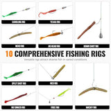 PLUSINNO 264/397pcs Fishing Accessories Kit, Organized Fishing Tackle Box with Tackle Included, Fishing Hooks, Fishing Weights Sinkers, Swivels, Beads, Fishing Gear Set Equipment for Bass Trout