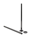 VANCOCO Pipe Tails Antique Brass 15mm X 300mm Radiator Pipe Collars Decoration Floor Plates Black Nickel (Pair)