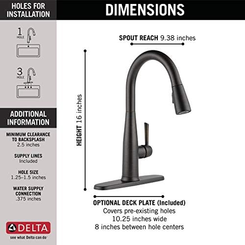 Delta 9113T-RB-DST Essa Kitchen Faucet, Touch2O, Venetian Bronze