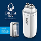 Brita Hub Replacement Water Filter, BPA-Free, Replaces 900 Plastic Water Bottles, Lasts Six Months or 120 Gallons, Includes 1 Filter, Kitchen Essential, White