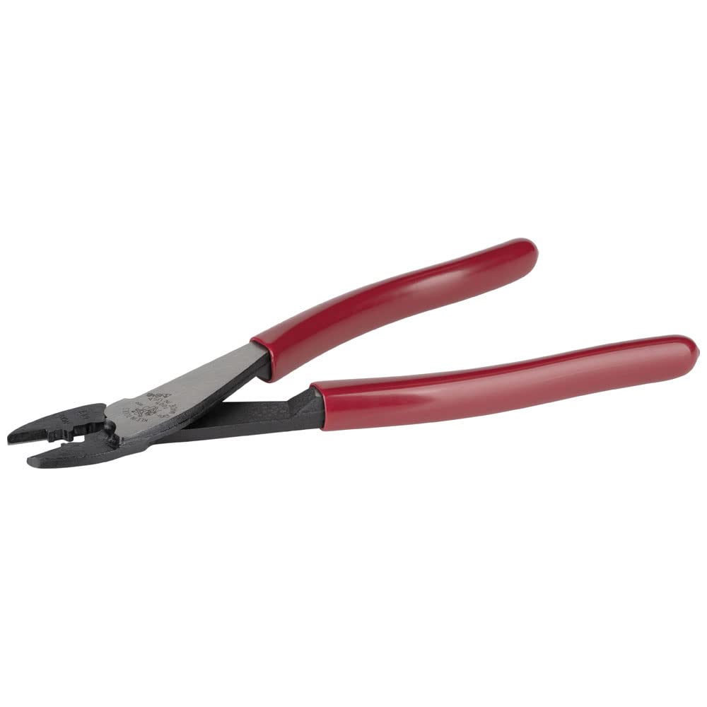Klein Tools 1005 Cutting/Crimping Tool, Made in USA, Cutter/Crimper for 10-22 AWG Terminals and Connectors, Crimper for Insulated and Non-Insulated Terminals