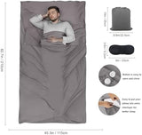 Sleeping Bag Liner,Travel Sheet & Adult Sleep Sack, Camping Sheets Travel Sleep Sack for Backpacking,Hotels & Hostels -Lightweight Single &Double Travel Sheet Camping Sheets