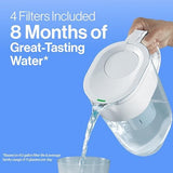 Brita Standard Water Filter for Pitchers and Dispensers, BPA-Free, Reduces Copper, Cadmium and Mercury Impurities, Lasts Two Months or 40 Gallons, Includes 4 Filters for Pitchers