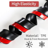 Garage Door Seal Top and Sides，40 FT Universal TPE Weather Stripping Garage Door Trim Seal Weatherproofing Garage Door Seals with Nails and Lids in Black