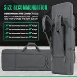 DULCE DOM 32/36/42/48/52 inch Double Rifle Case Soft Bag Gun Case, Perfect for Rifle Pistol Firearm Storage and Transportation, All Around Shooting Range Tactical Rifle Backpack, Indoor Outdoor