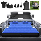 Camping Pickup Truck Bed Air Mattress Thicken Sleeping Pad for 5.5-5.8Ft Full-Size Short Truck Beds Outdoor Camping Car Travel(Navy Blue)