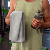 S&T INC. Microfiber Gym Towels, Yoga Towel for Home and Gym Bag, 16 Inch x 27 Inch, 6 Pack