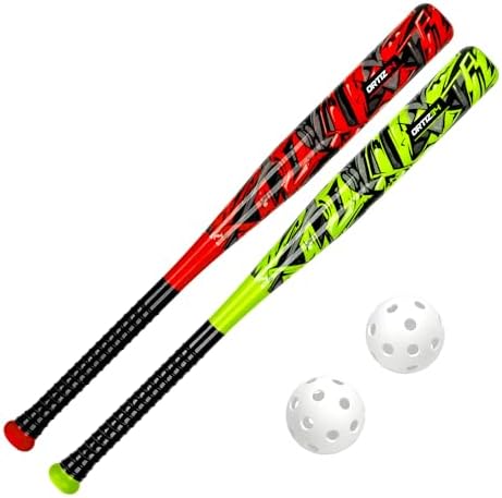 Bat & Ball Set - Graffiti Plastic Bat & Ball Homerun Set- David Ortiz Backyard Baseball Set for Youth, Kids, Teenagers, Adults