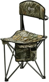 PORTAL Extra Large Quick Folding Tripod Stool with Backrest Fishing Camping Chair with Carry Strap
