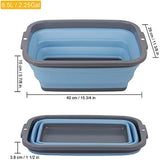2 Pack Collapsible Sink with 2.25 Gal / 8.5L Each, Foldable Dish Tub for Washing Dishes, Camping, Hiking and Home, Portable Washing Basin