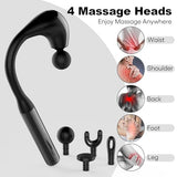 Fronnor Massage Gun Deep Tissue with Extended Handle Revolutionary U-Shaped Back Massager Body Massager for Neck,Shoulder,Leg